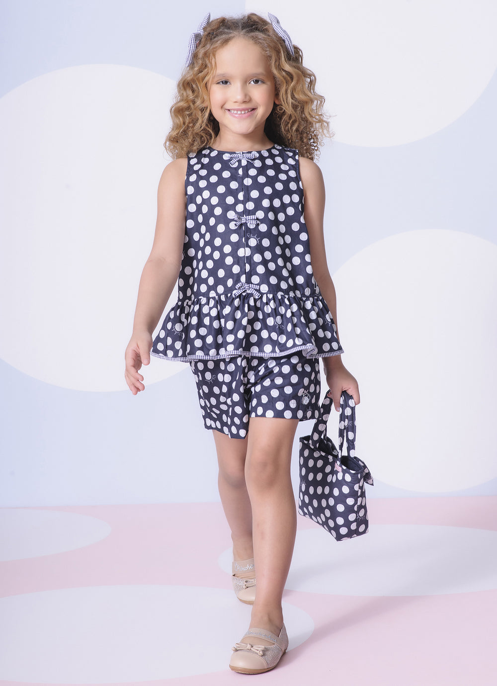 Blusa Algodão Estampado Mini Laçinhos