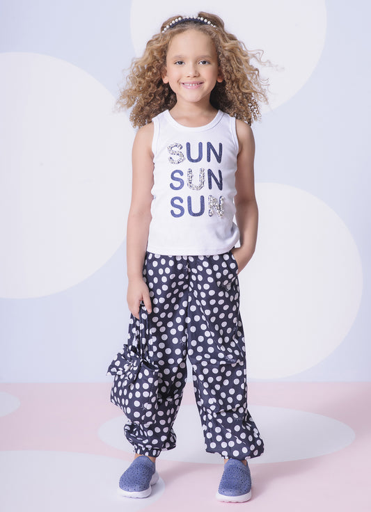 Calça Jogging Algodão com Pregas
