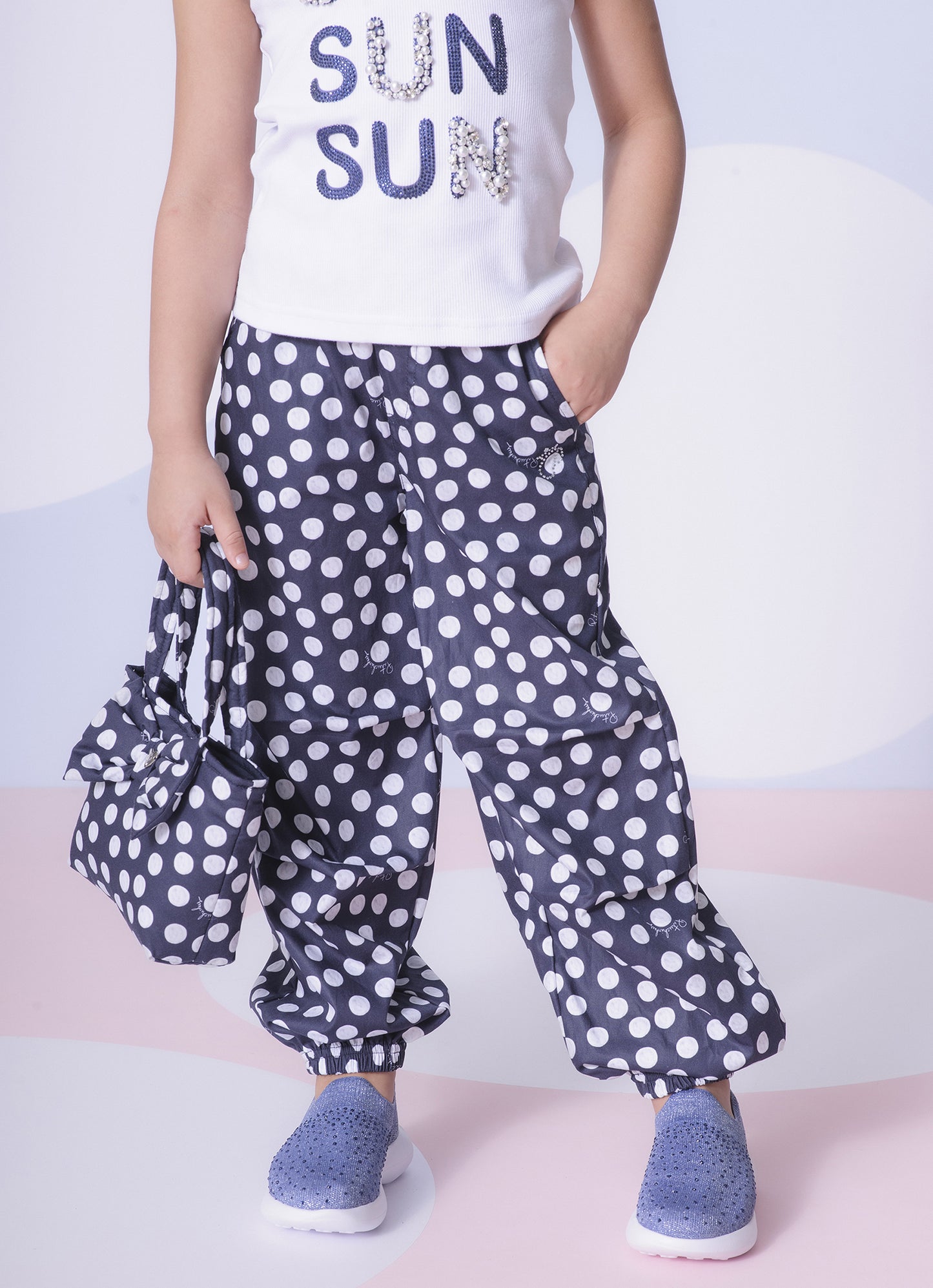 Calça Jogging Algodão com Pregas