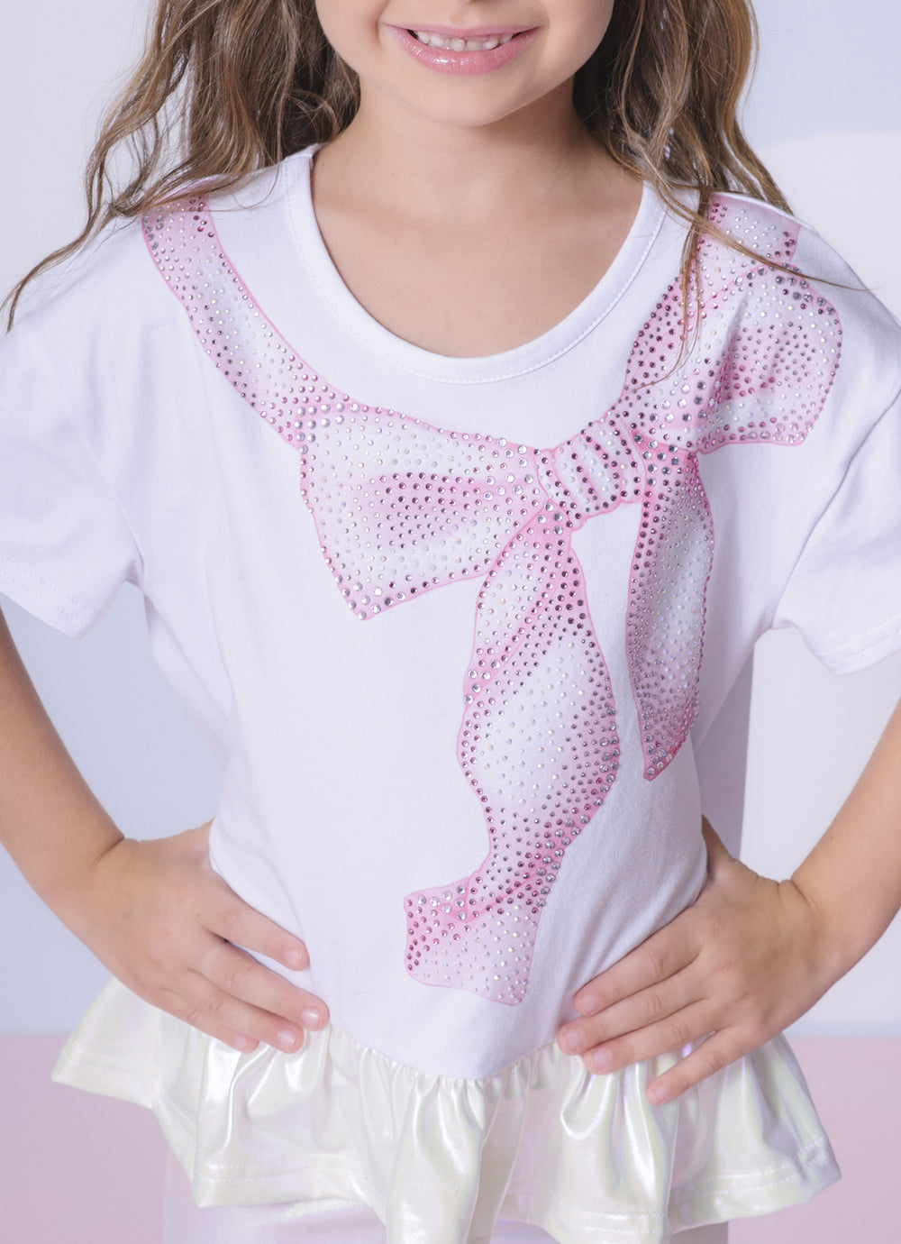 Conjunto Blusa Cotton Maxi Laço e Bermuda