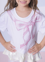 Conjunto Blusa Cotton Maxi Laço e Bermuda