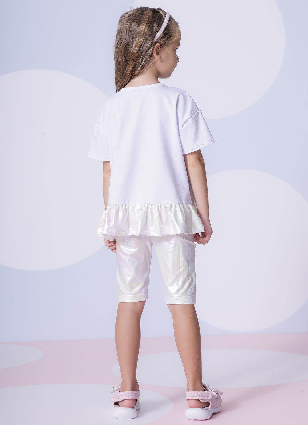 Conjunto Blusa Cotton Maxi Laço e Bermuda