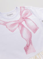 Conjunto Blusa Cotton Maxi Laço e Bermuda