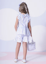 Conjunto Blusa Babado e Short Algodão Estampado