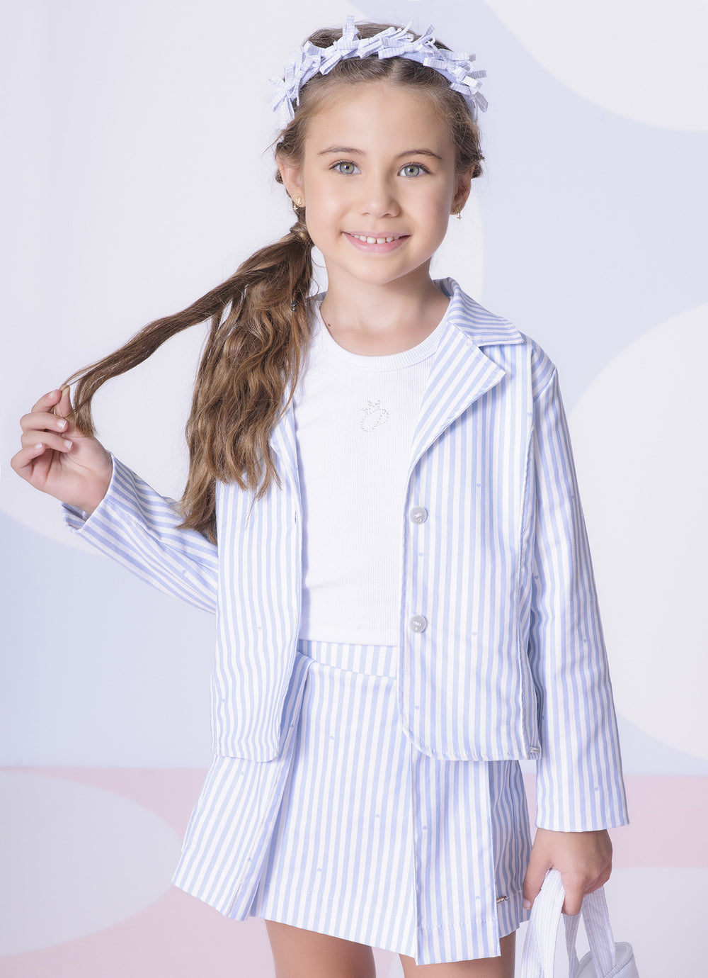 Blazer Sarja Listrada Mini Corações