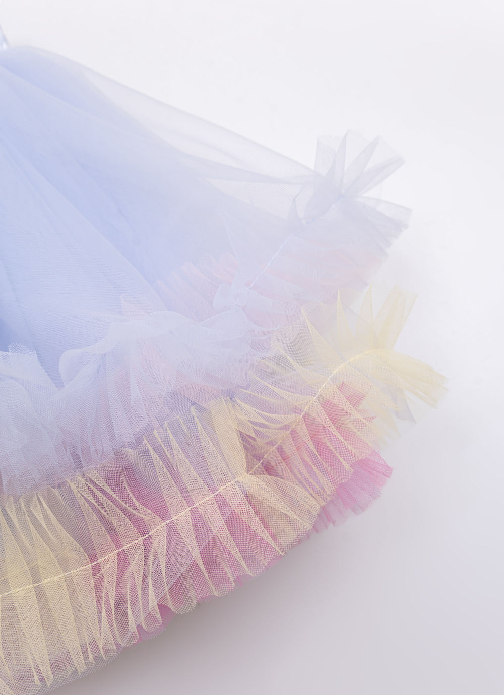 Saia Short Tule Babado Frufru Multicolor