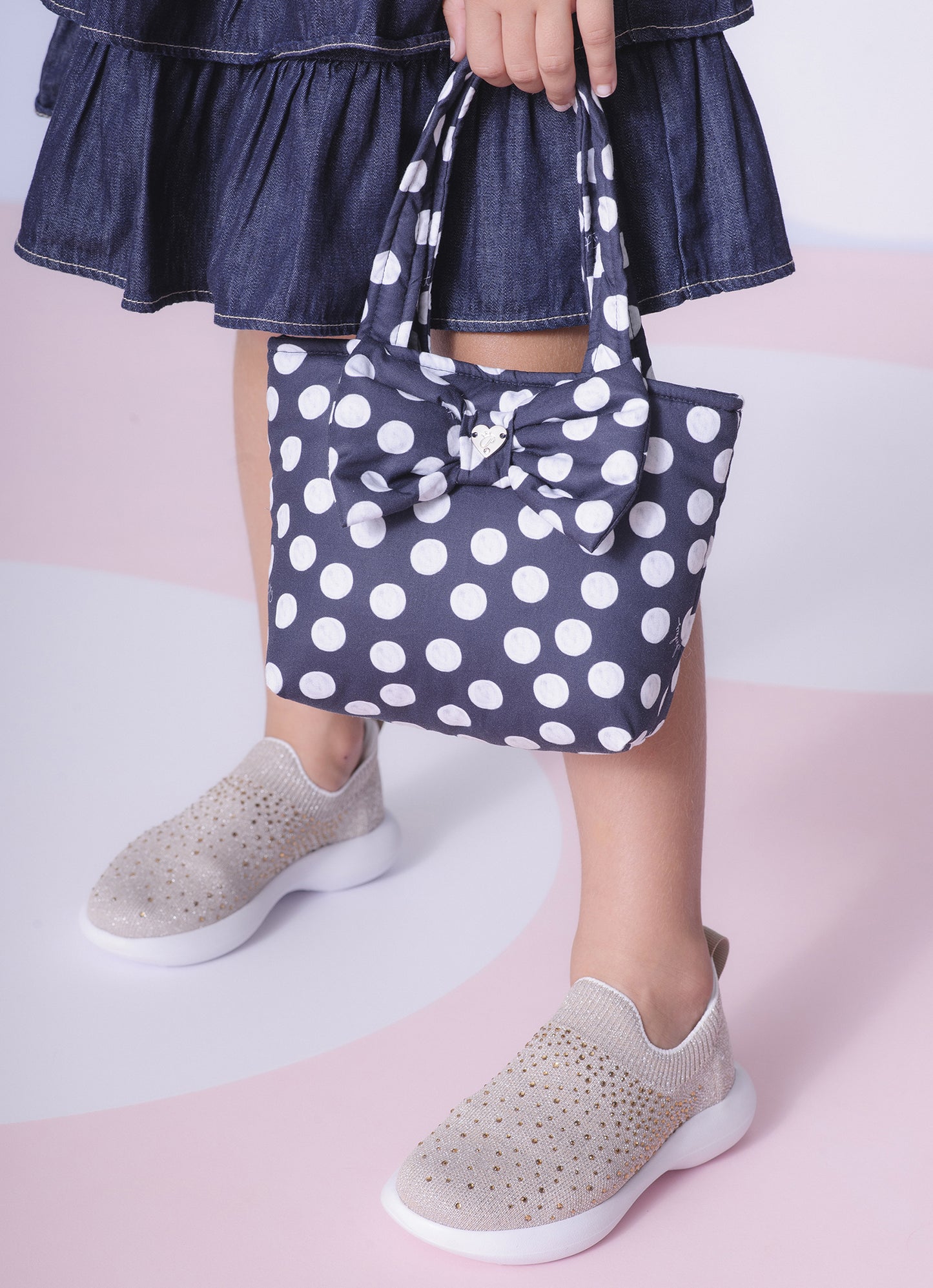 Bolsa Algodão Estampado Laço