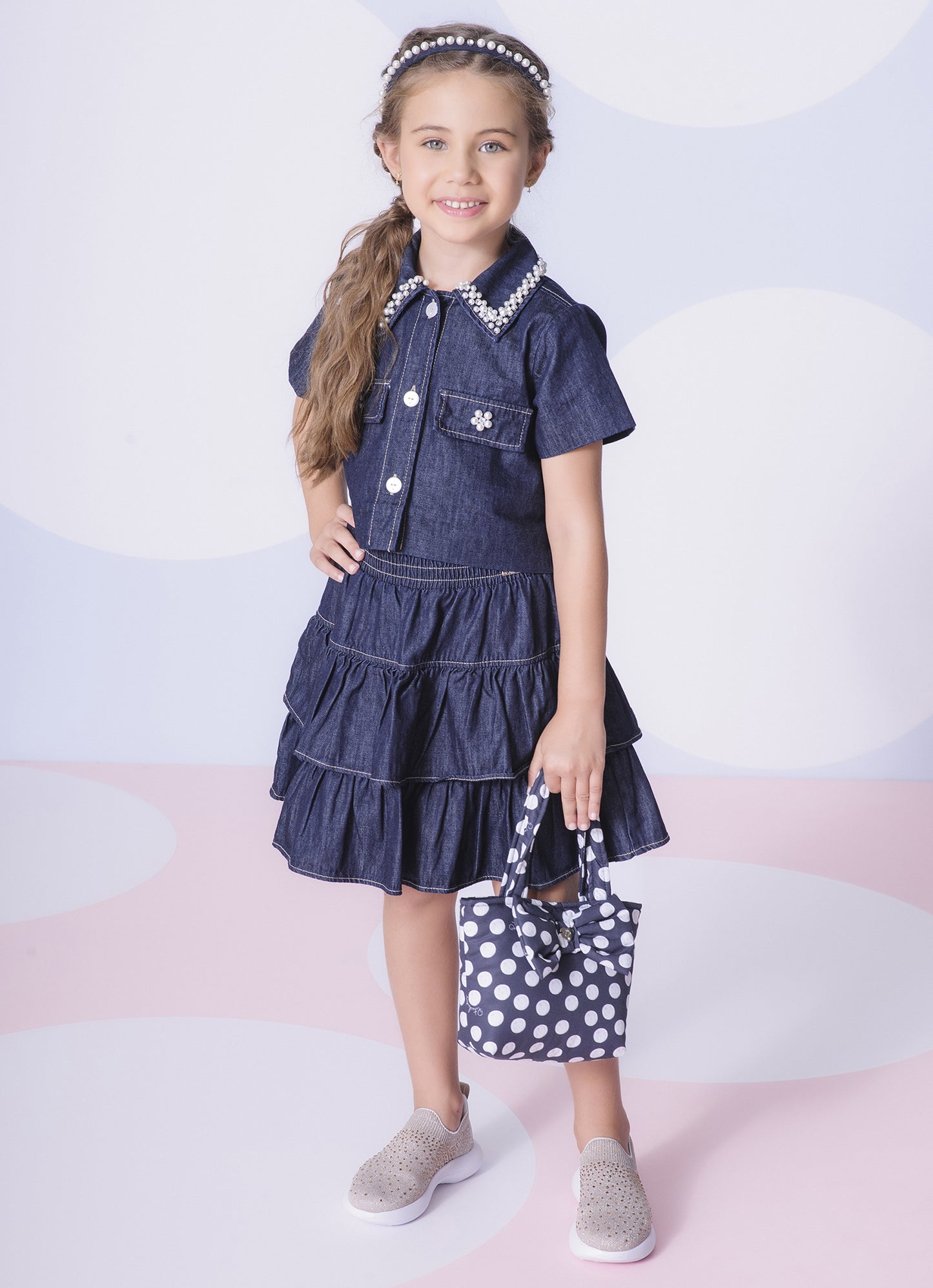 Bolsa Algodão Estampado Laço