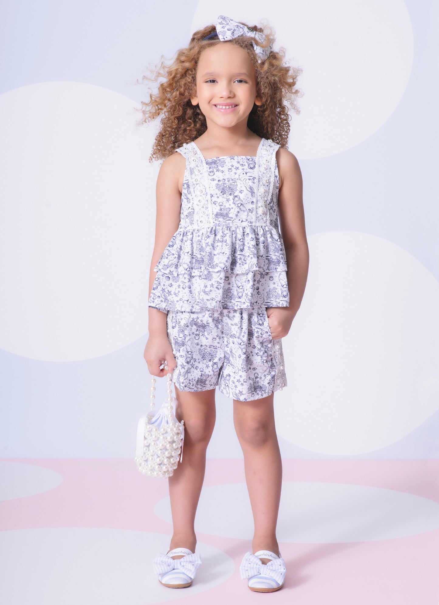 Arco Laço Algodão Estampado