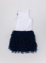 Vestido Ribana Saia Babados Tule