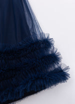 Vestido Festa Tule Maxi Laços