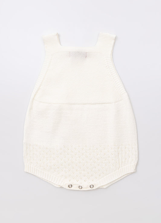 Macacão Tricot Rendado Sem Costura