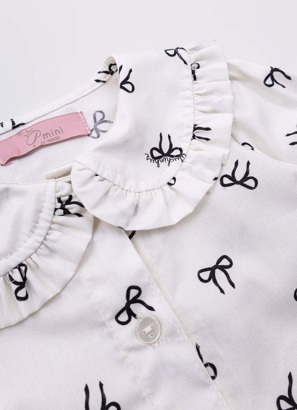 Camisa Algodão Estampada Gola Babadinho