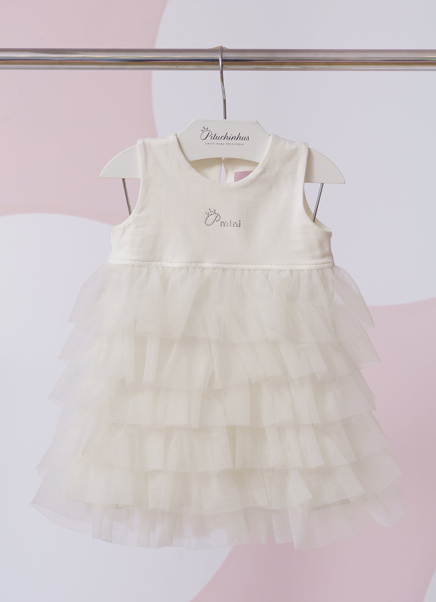Vestido Cotton Babados Tule