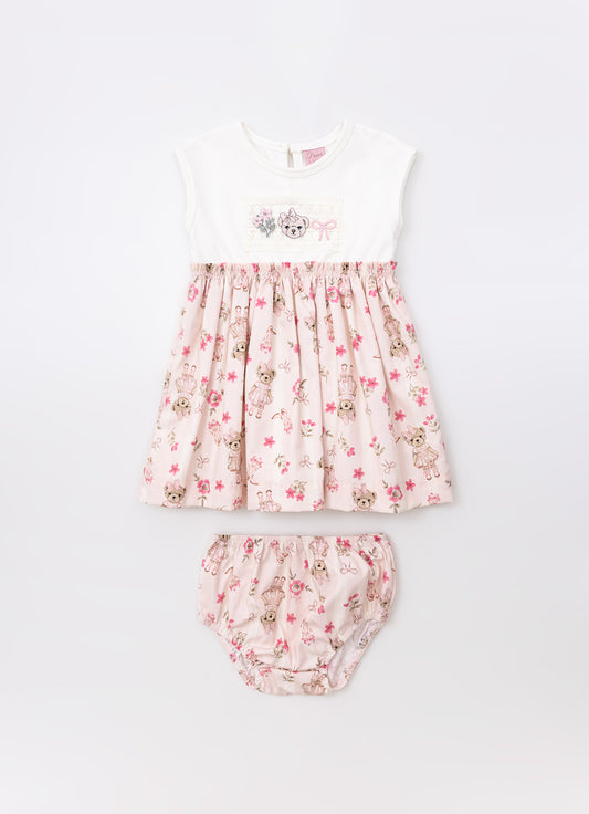 Vestido Cotton Saia Algodão Listra