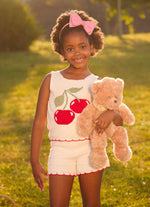 Regata Tricot Maxi Cereja Cristais Resort