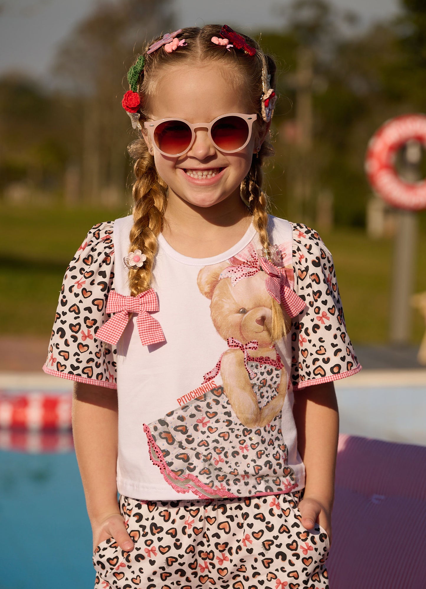 Blusa Cotton Ursa Animal Print Resort