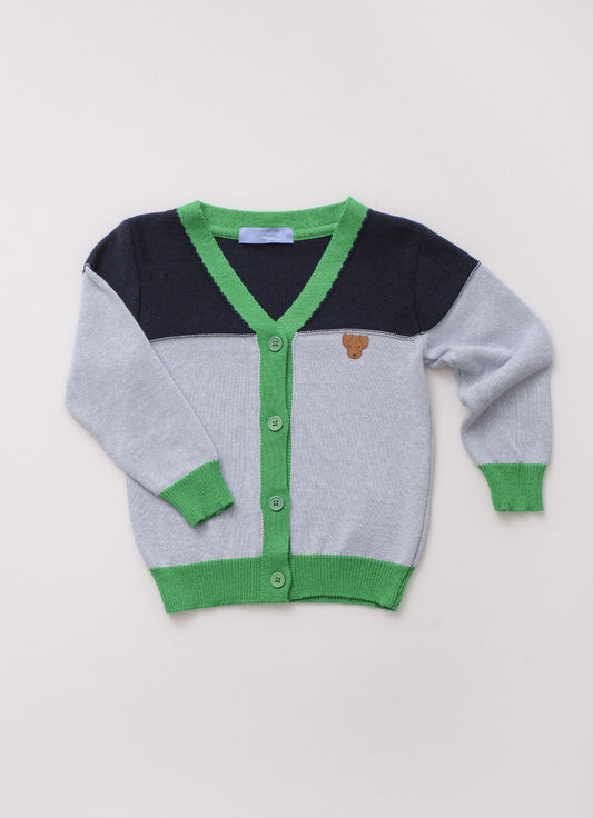 Cardigan Bicolor For Boys