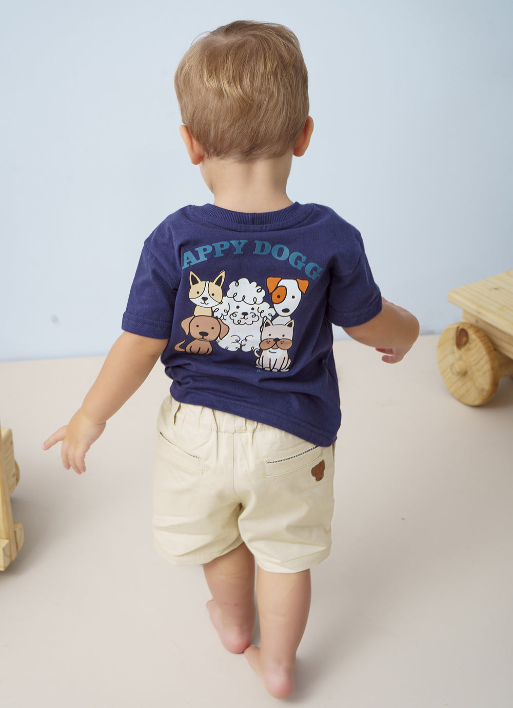 Camiseta Meia Malha Happy Doggy For Boys