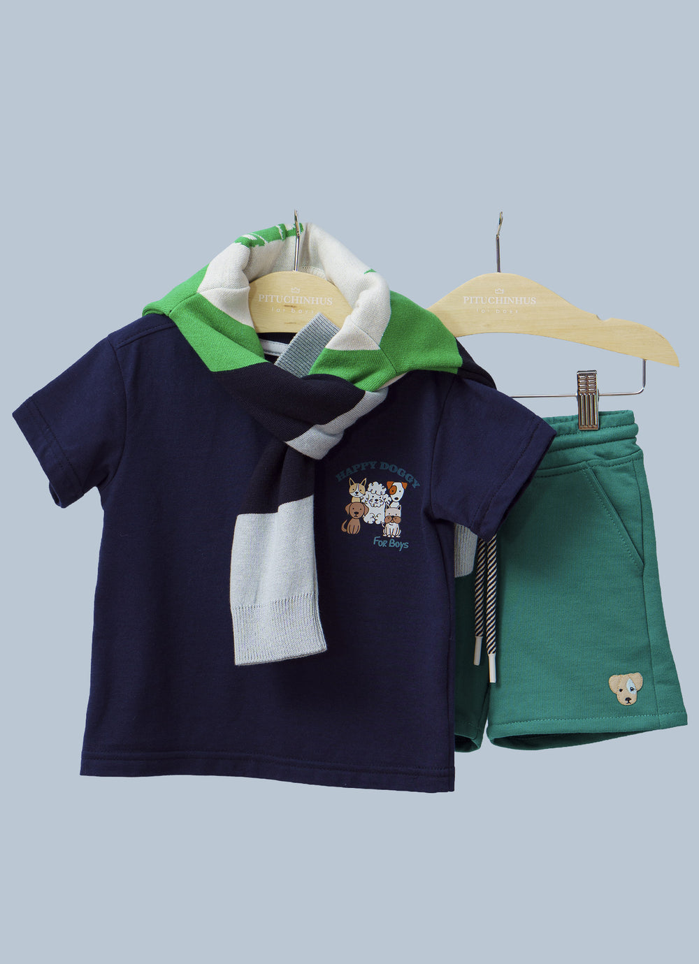 Camiseta Meia Malha Happy Doggy For Boys