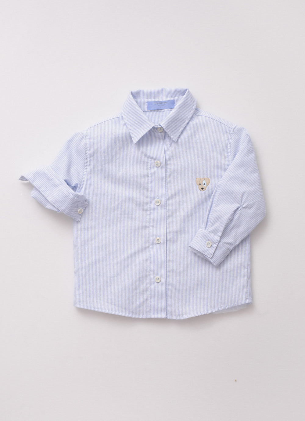 Camisa Algodão e Linho Listrada For Boys