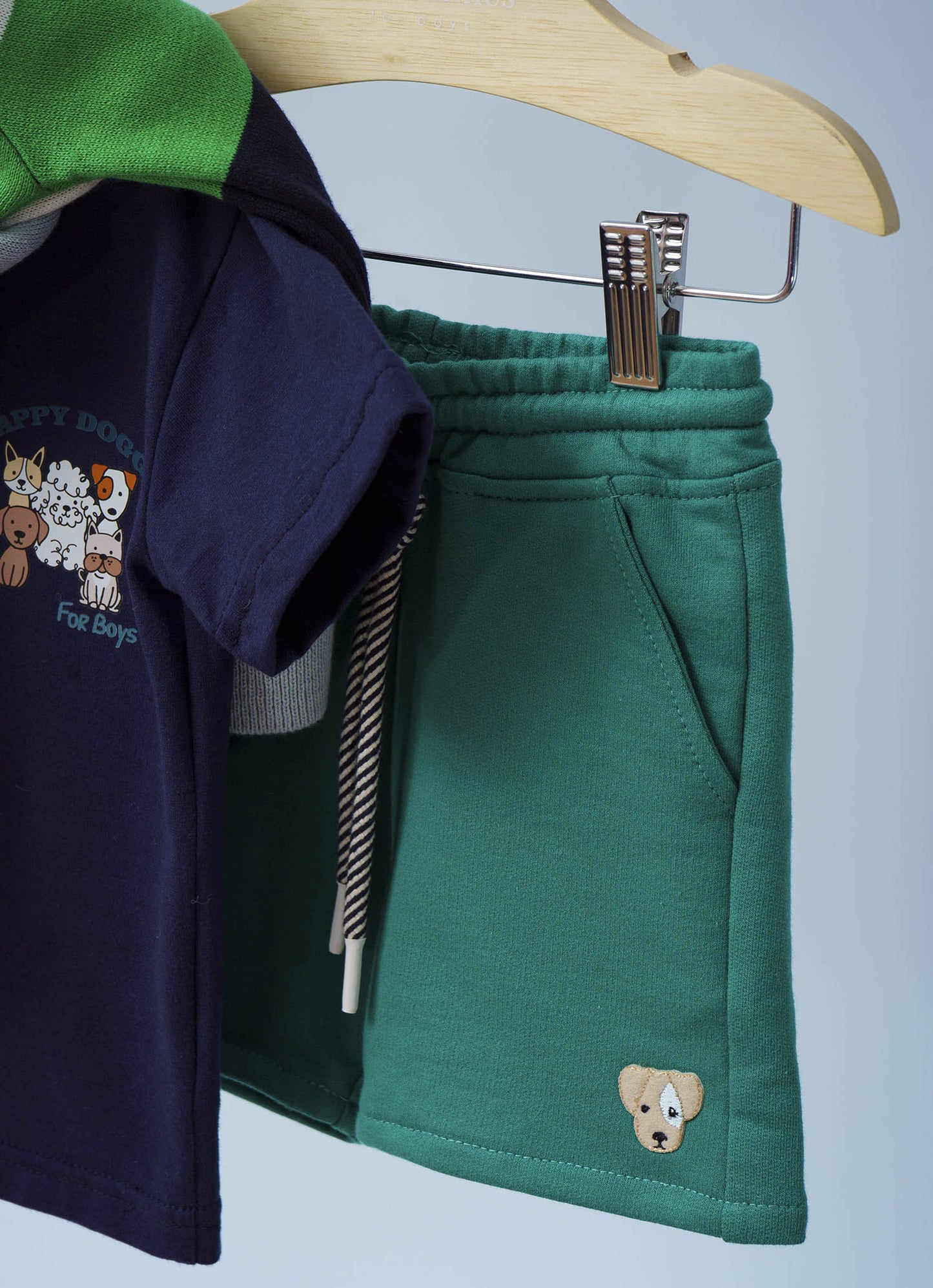 Bermuda Moletom Patche For Boys