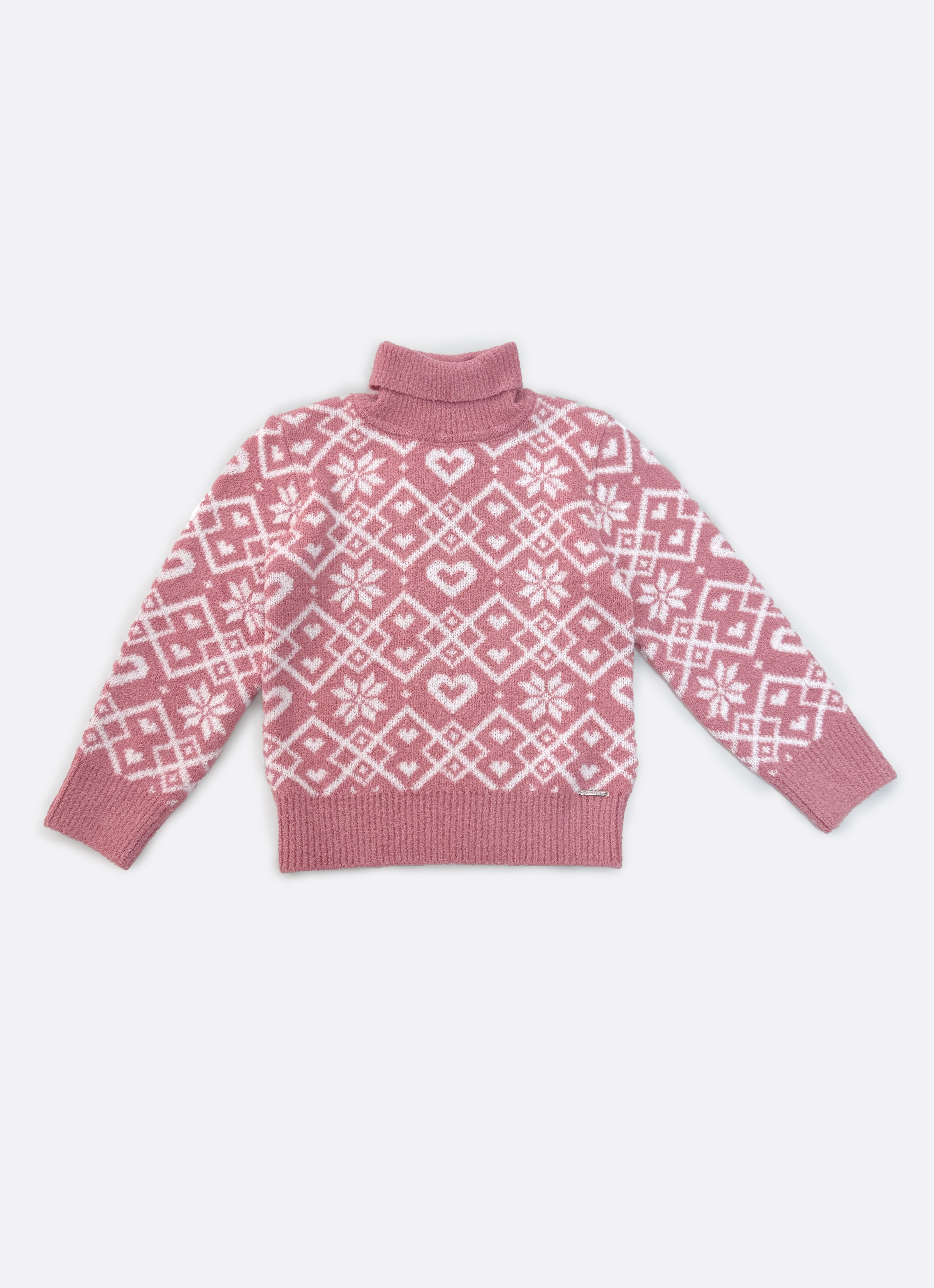 Blusa Tricot Jacquard Floco E Coração Après