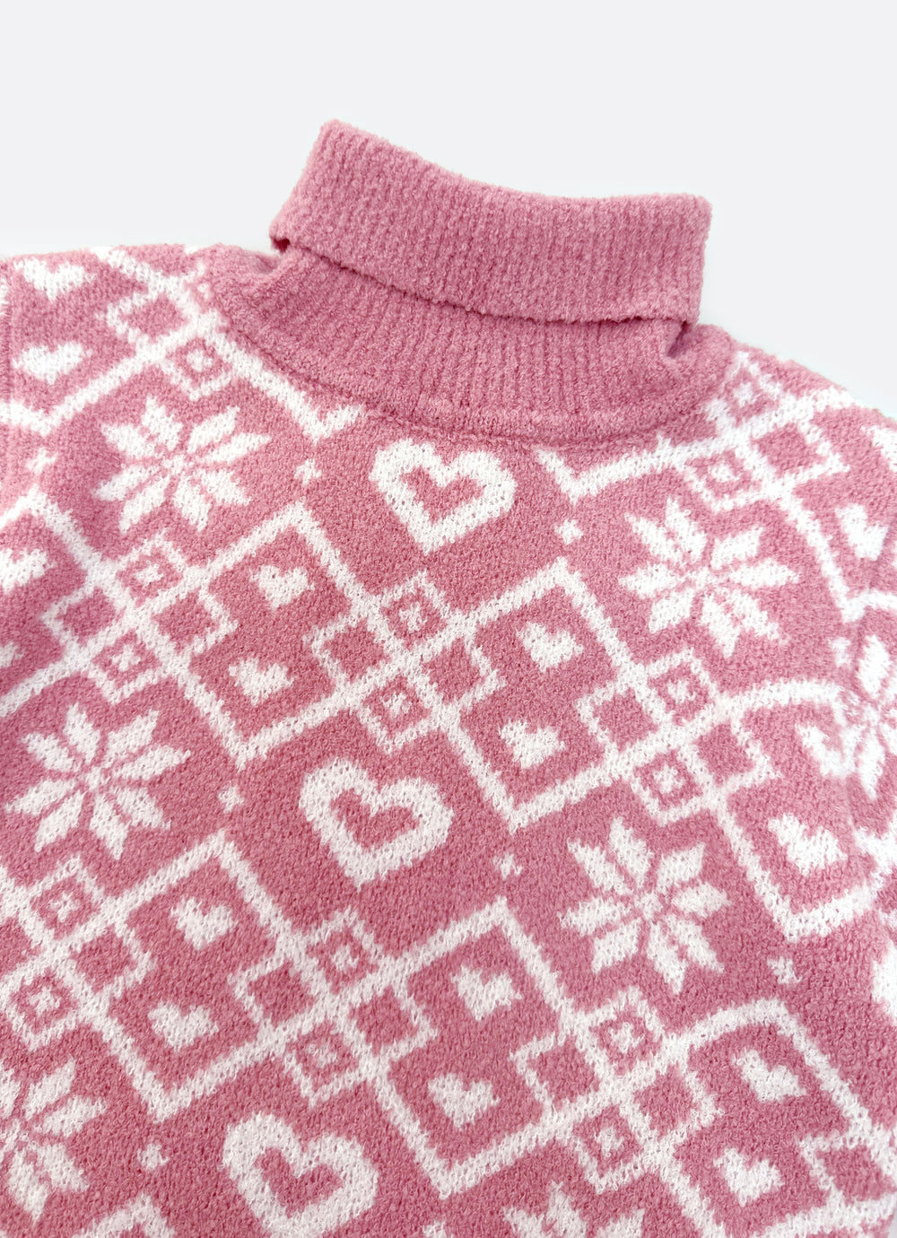 Blusa Tricot Jacquard Floco E Coração Après-Ski