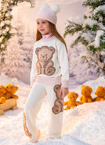 Calça Reta Tricot Ursinha Après-Ski