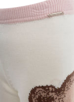 Calça Reta Tricot Ursinha Après-Ski