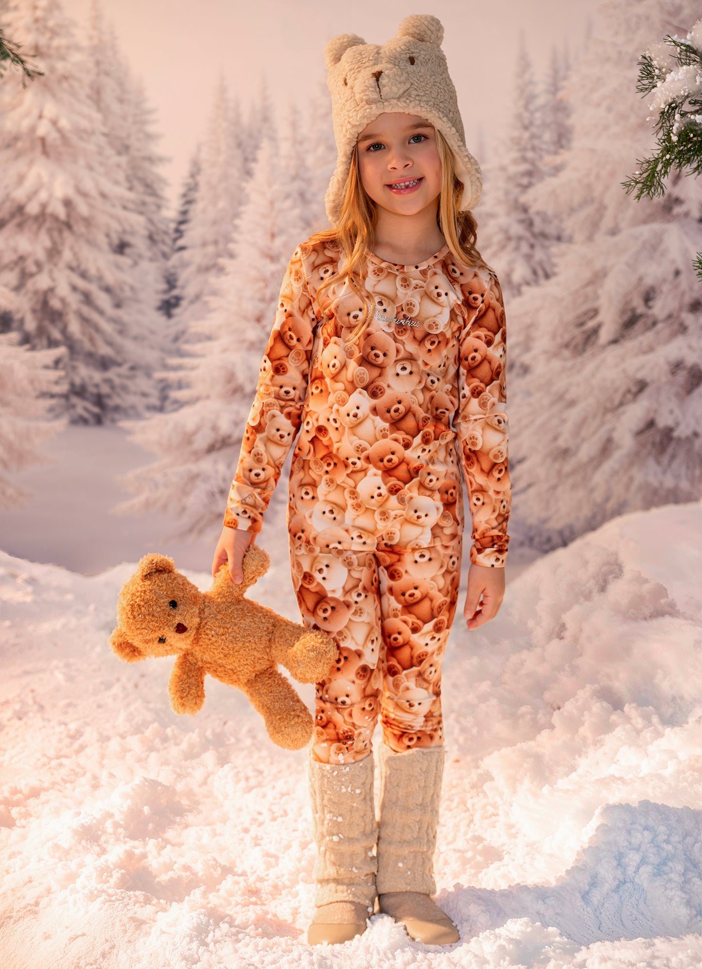 Blusa Térmica Estampa Ursinhas Après-Ski