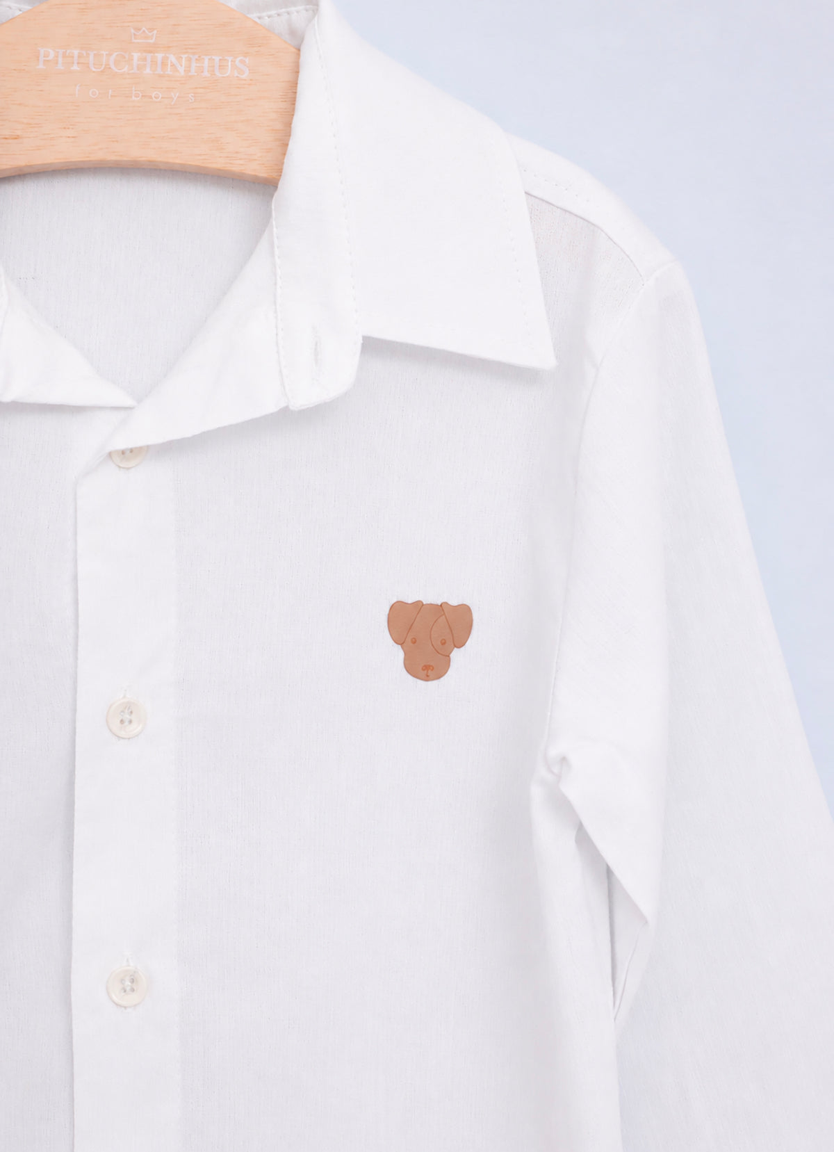Camisa Algodão e Linho Patche For Boys