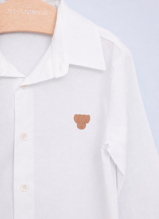 Camisa Algodão e Linho Patche For Boys