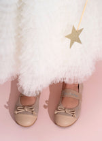 Sapatilha Knit Biqueira e Laço Couro