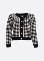 Casaqueto Tricot Xadrez Bordados