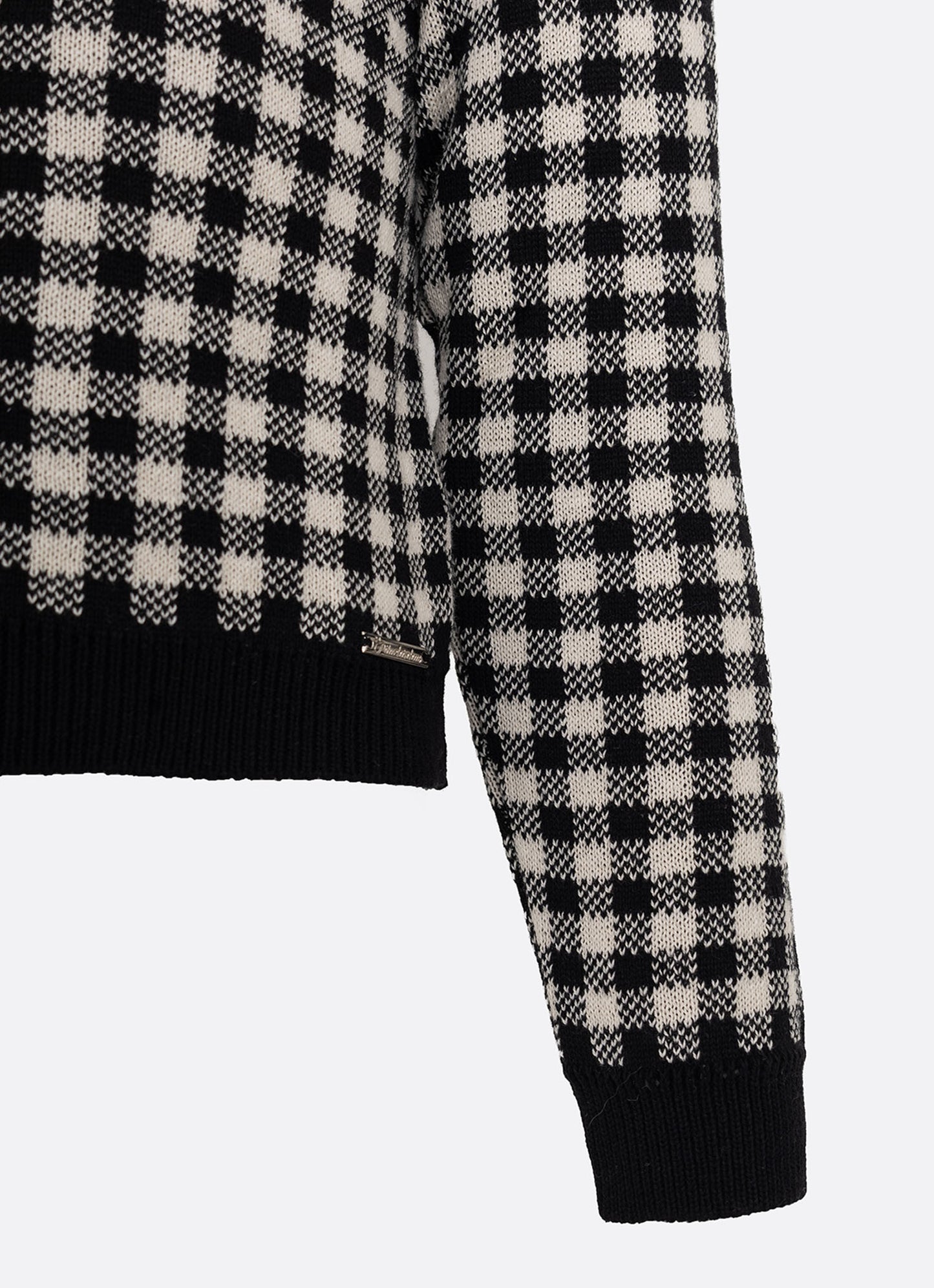 Casaqueto Tricot Xadrez Bordados