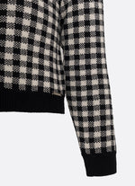 Casaqueto Tricot Xadrez Bordados