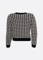 Casaqueto Tricot Xadrez Bordados