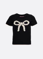 Blusa Tricot Maxi Laço Bordado