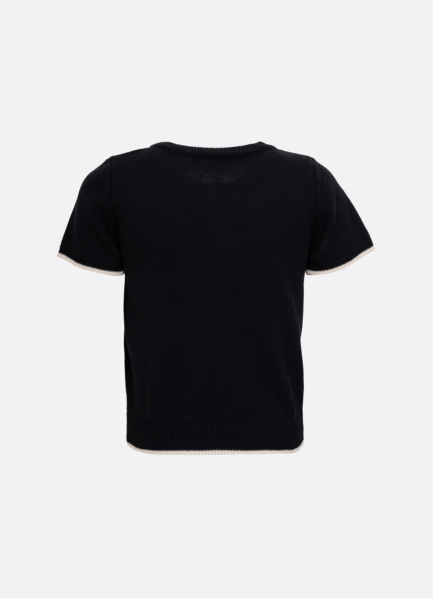 Blusa Tricot Maxi Laço Bordado
