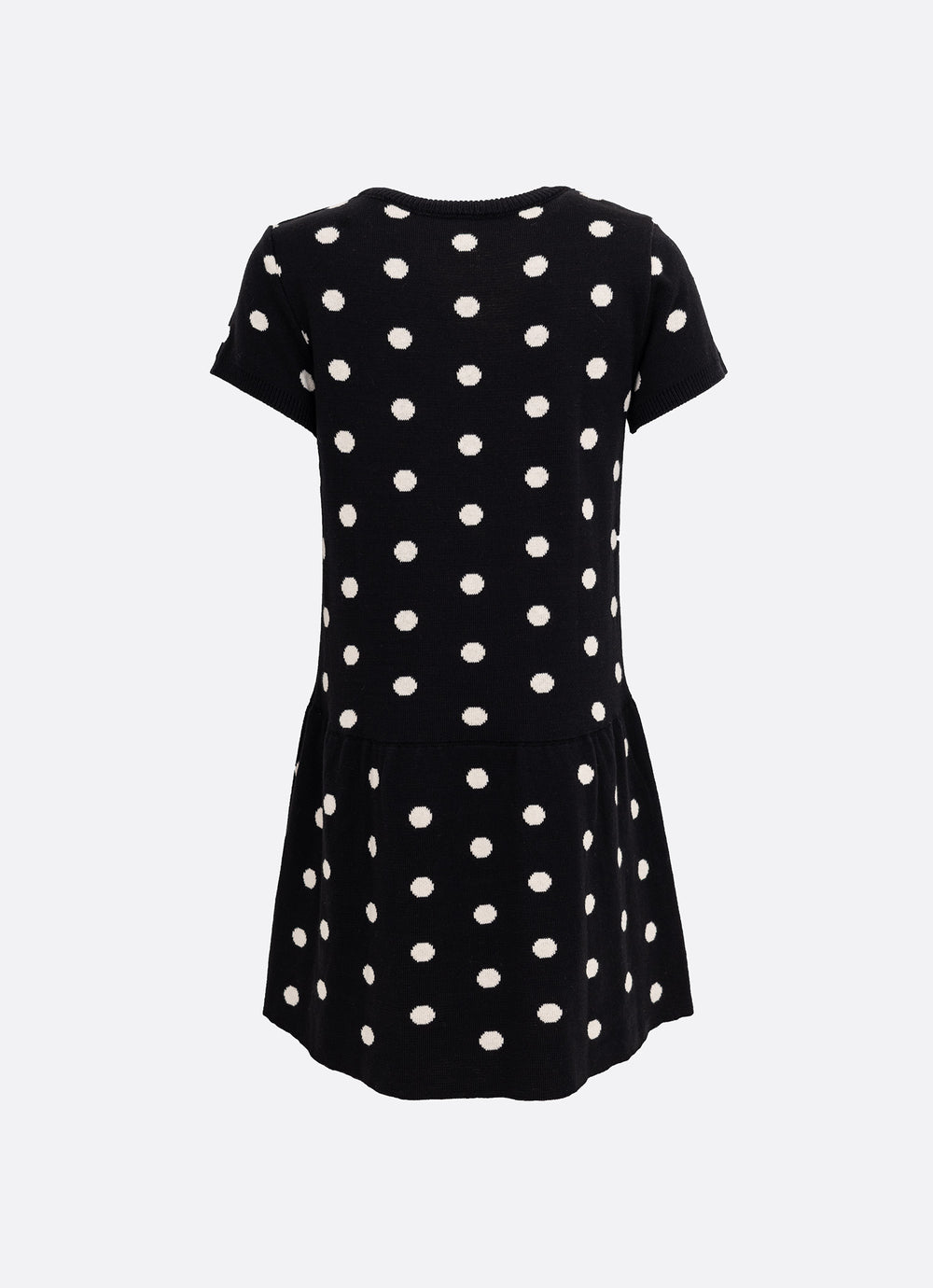 Vestido Tricot Poá Maxi Laço