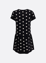 Vestido Tricot Poá Maxi Laço