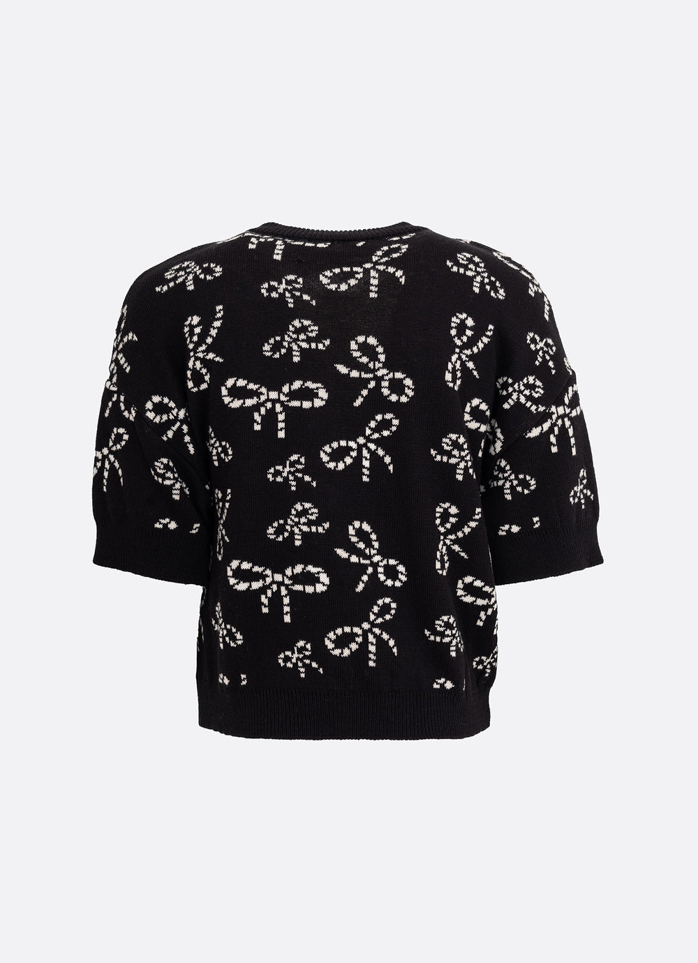 Casaco Tricot Multi Lacinhos Bordados