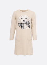 Vestido Tricot Rosto Cachorrinho Cristal