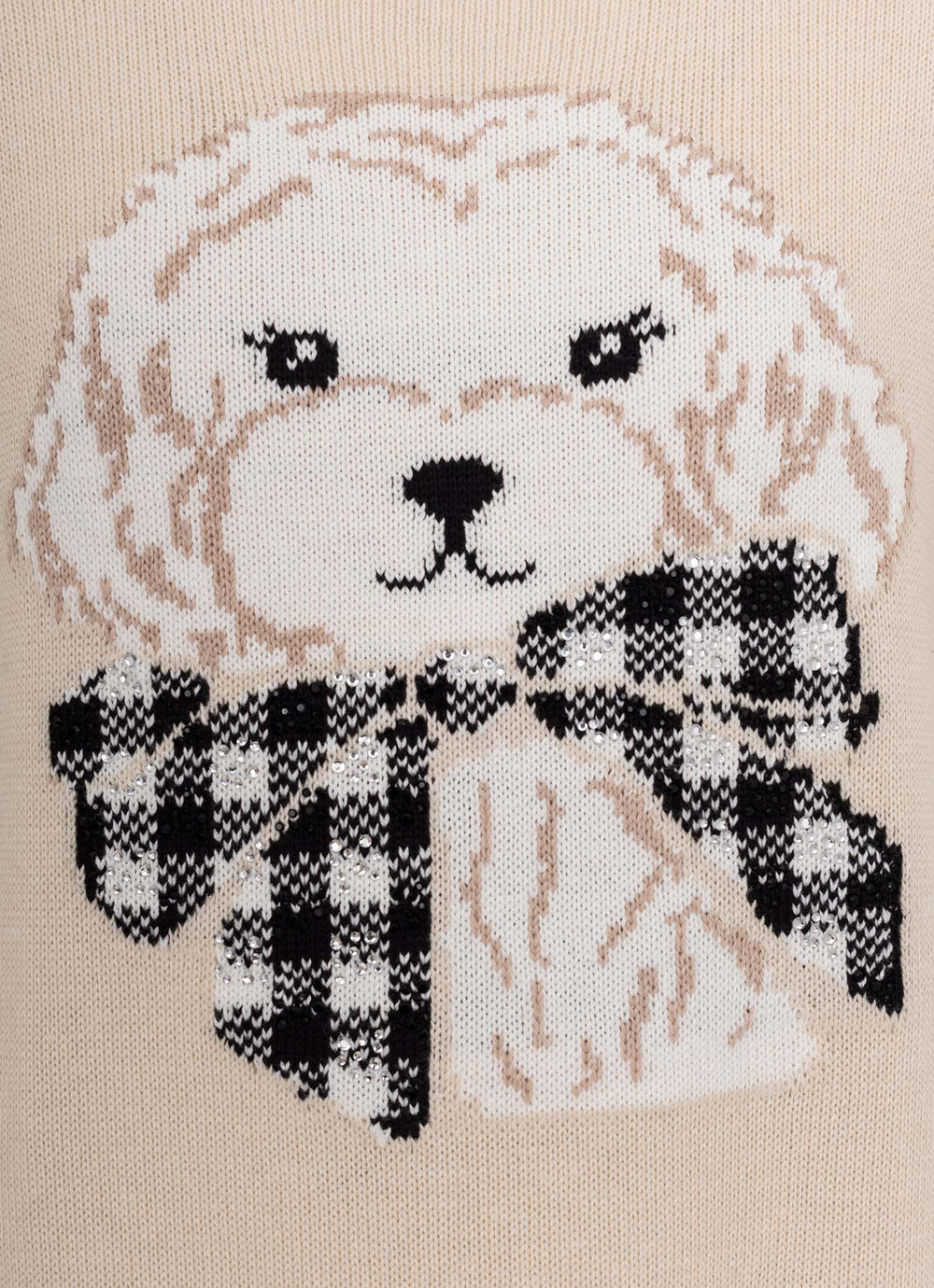 Vestido Tricot Rosto Cachorrinho Cristal