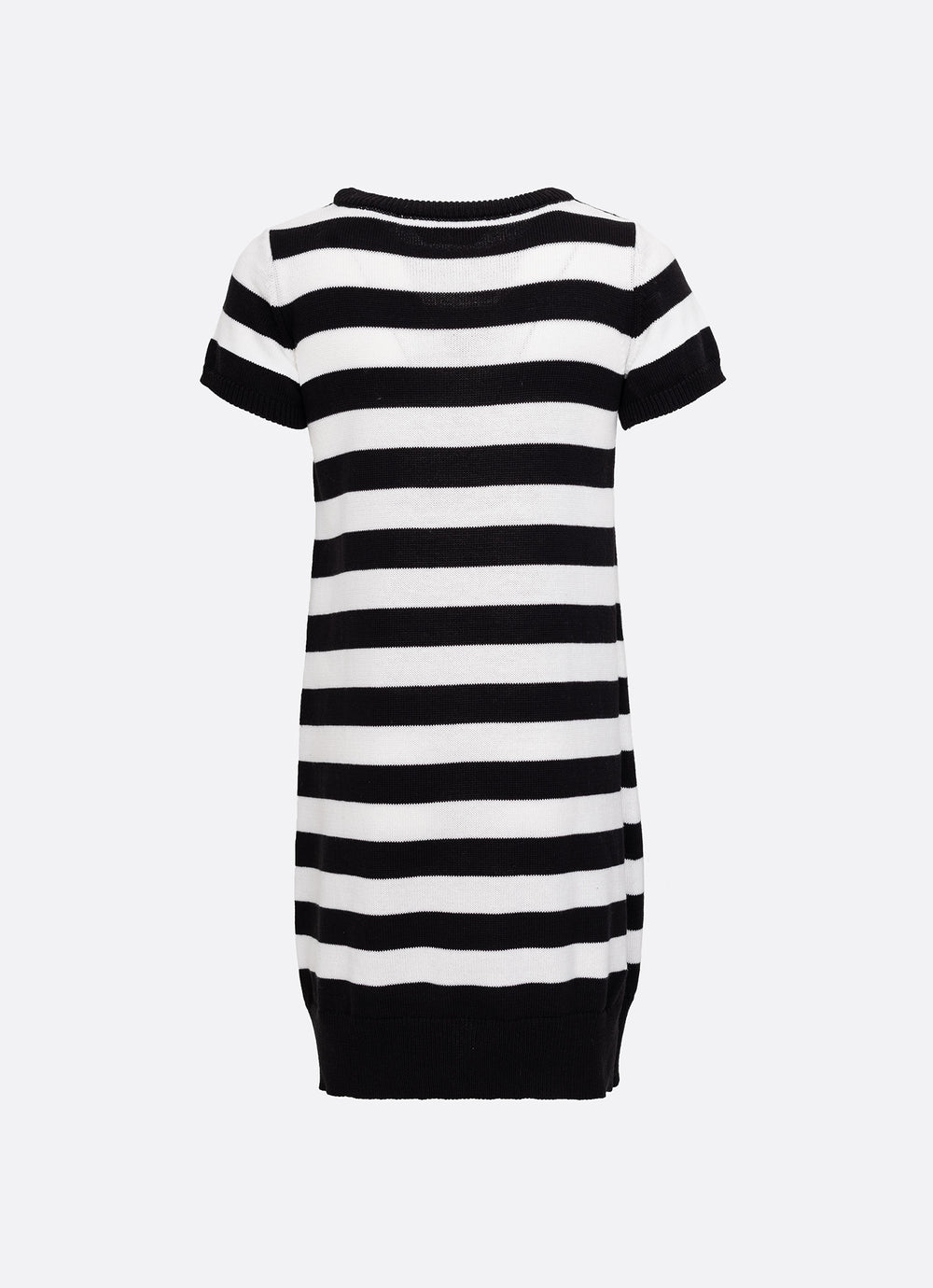 Vestido Tricot Listrado Cachorrinho Cristais