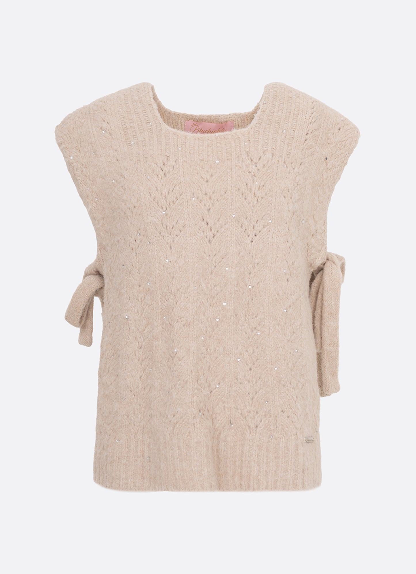 Colete Tricot Sem Costura Cristais