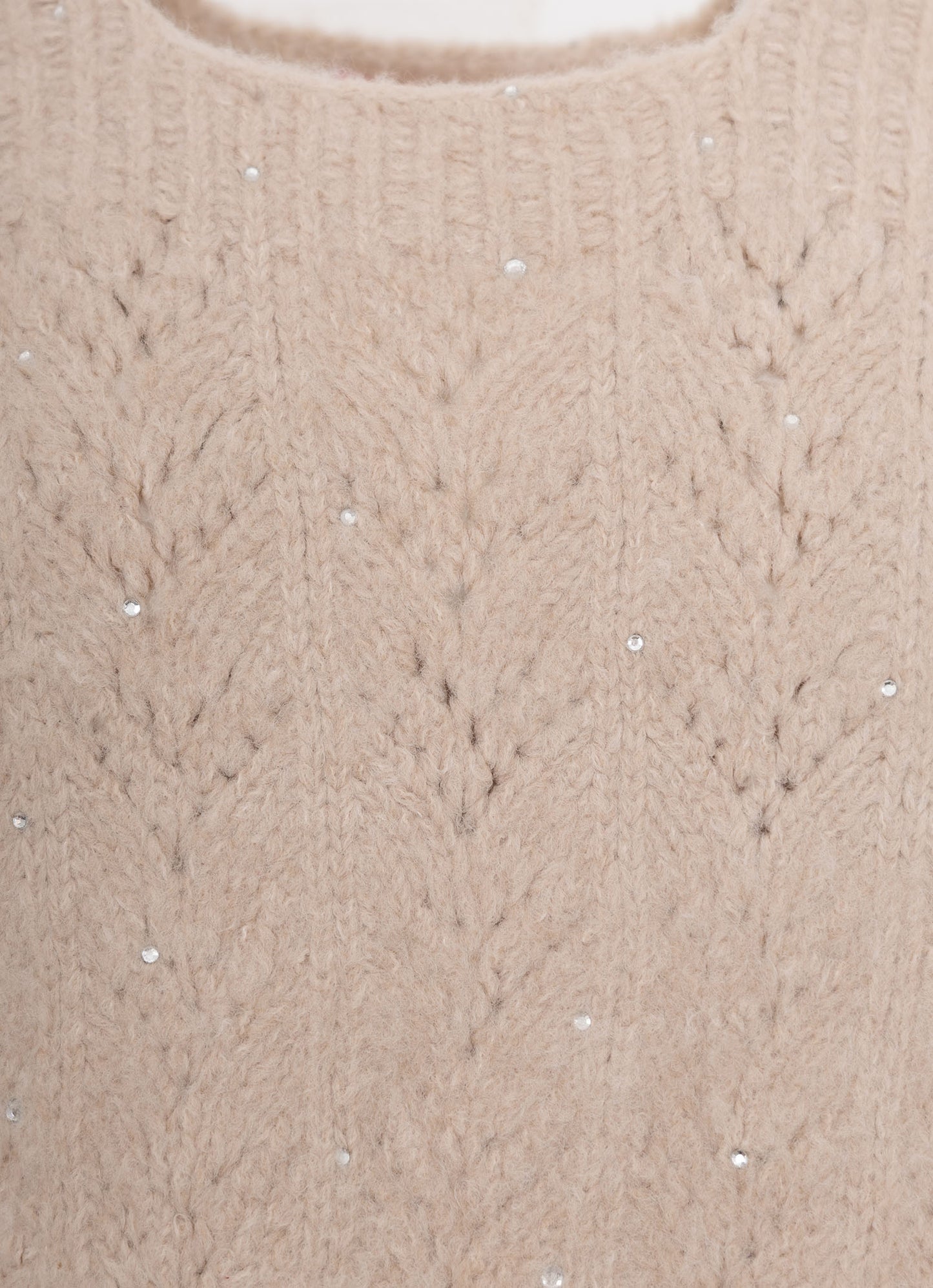 Colete Tricot Sem Costura Cristais