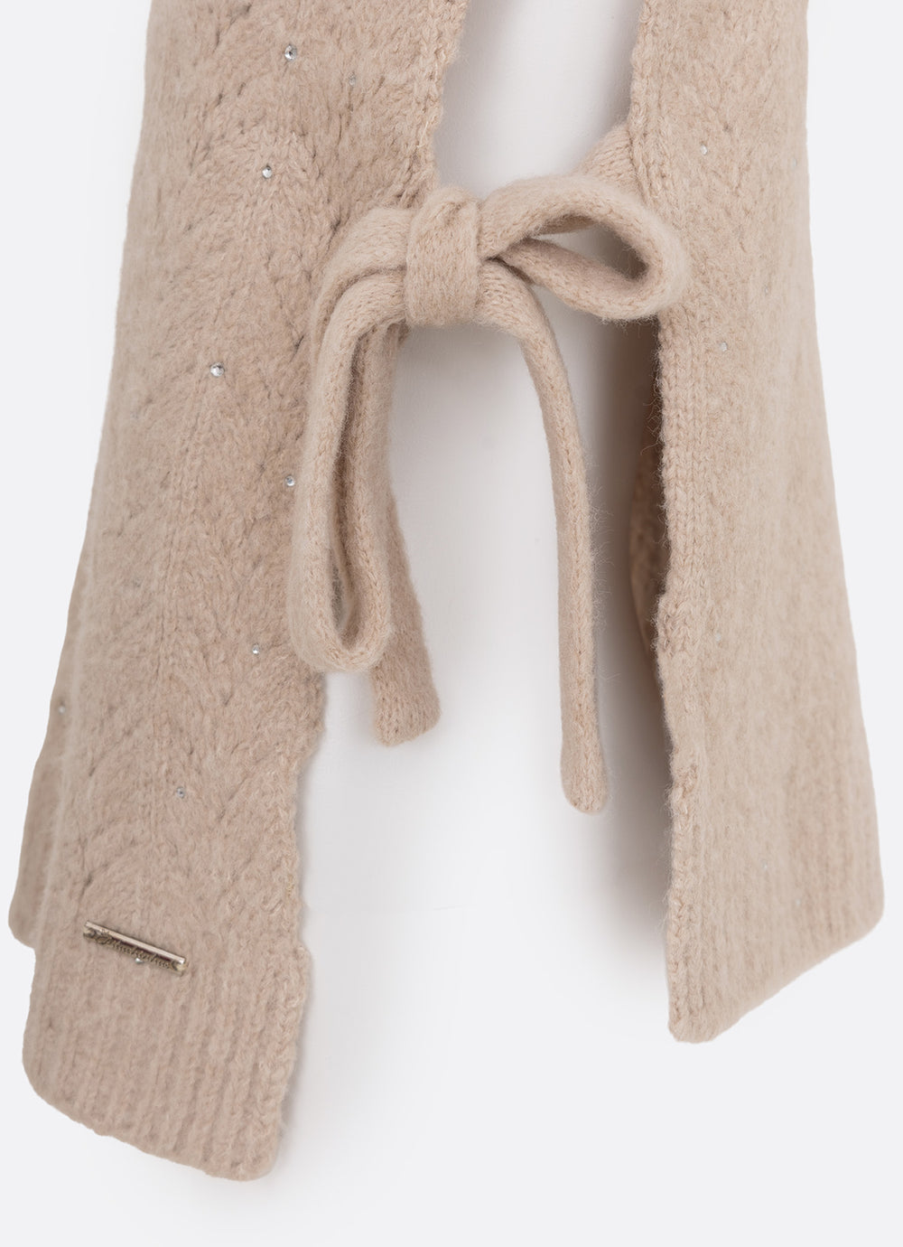 Colete Tricot Sem Costura Cristais