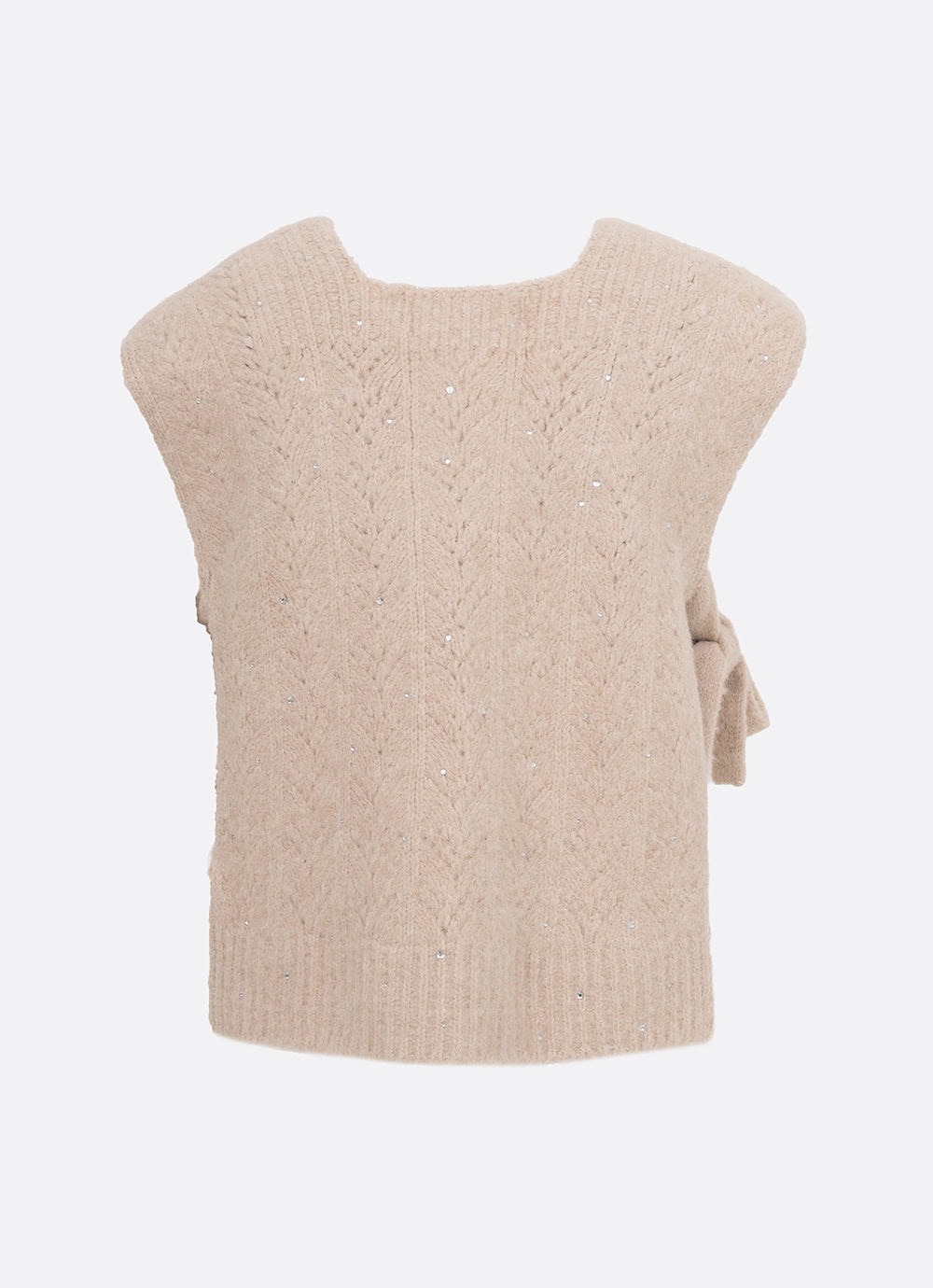 Colete Tricot Sem Costura Cristais